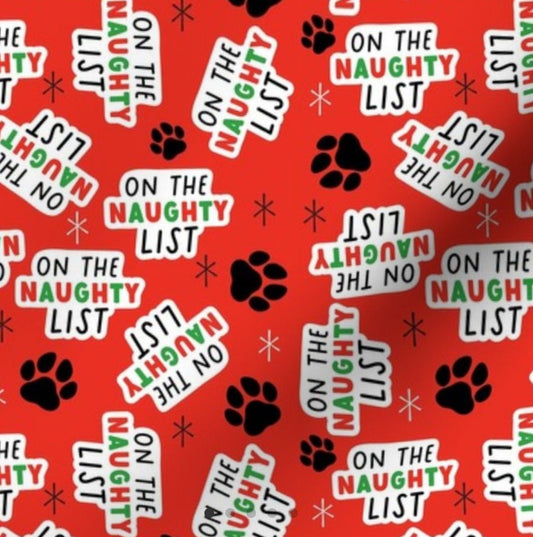 On The Naughty List Reversible Pet Bandana