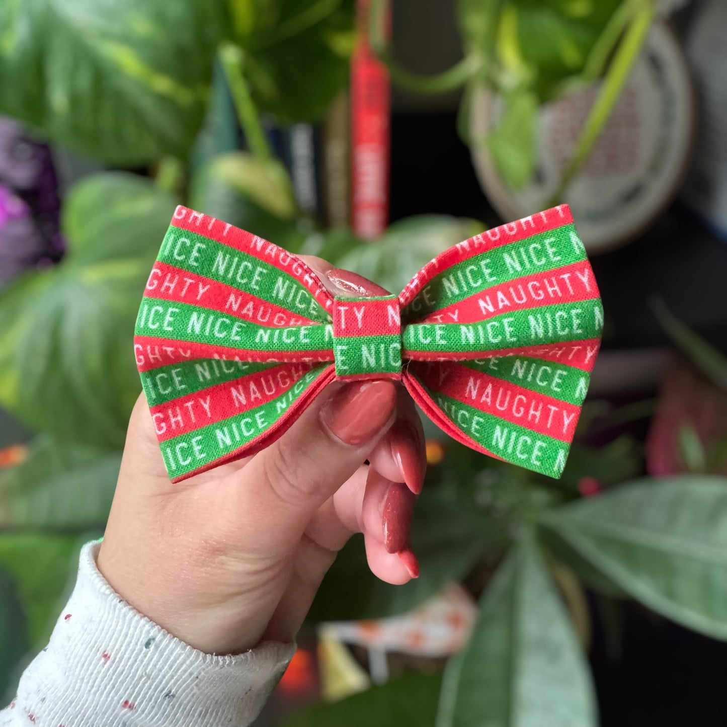 Naughty or Nice Pet Bow Tie