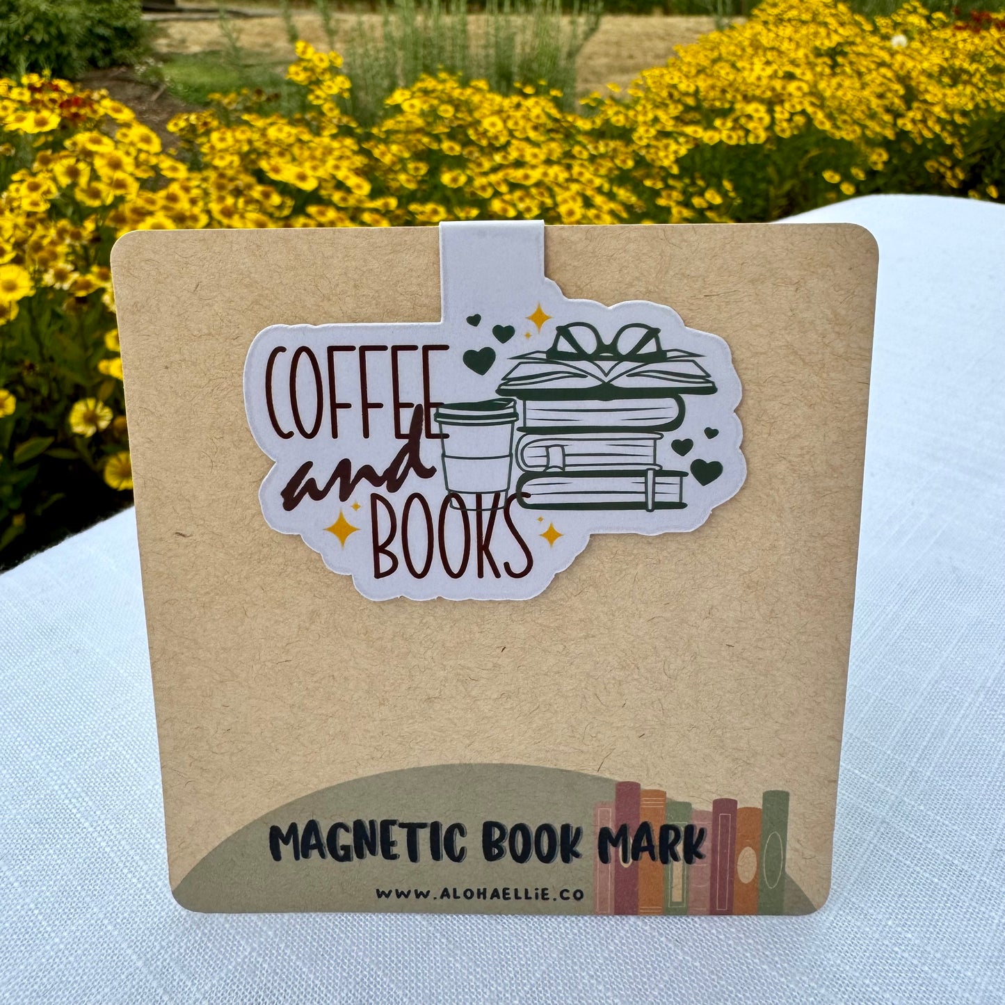 Coffee & Books Magnetic Bookmarks