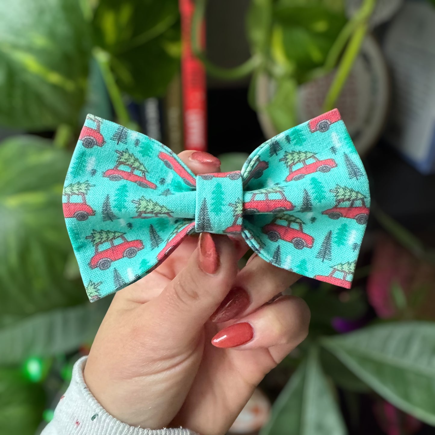 Christmas Trucks Pet Bow Tie