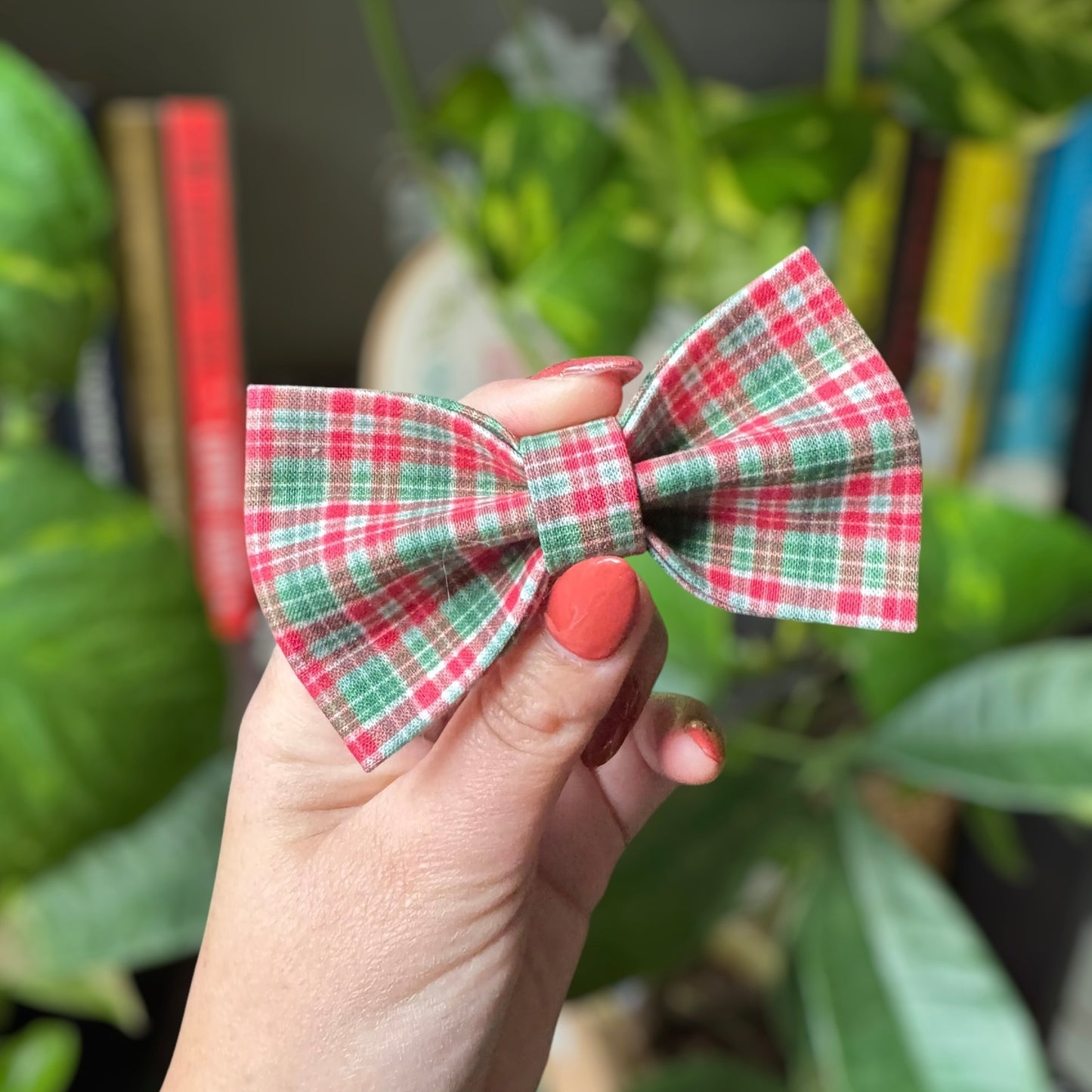 Christmas Plaid Pet Bow Tie