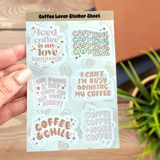 Coffee Lover Sticker Sheet