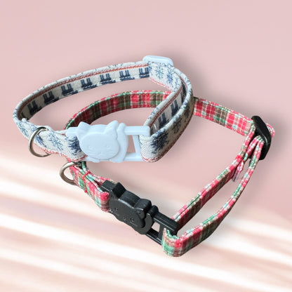 Christmas Plaid Pet Collar