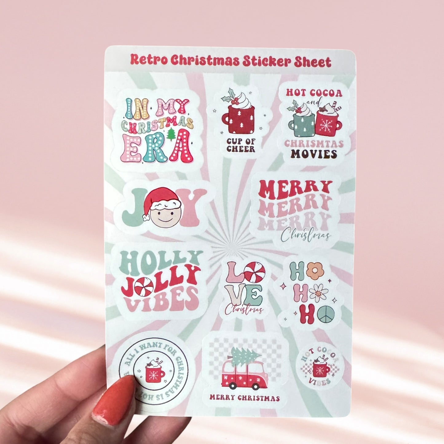 Retro Christmas Sticker Sheet