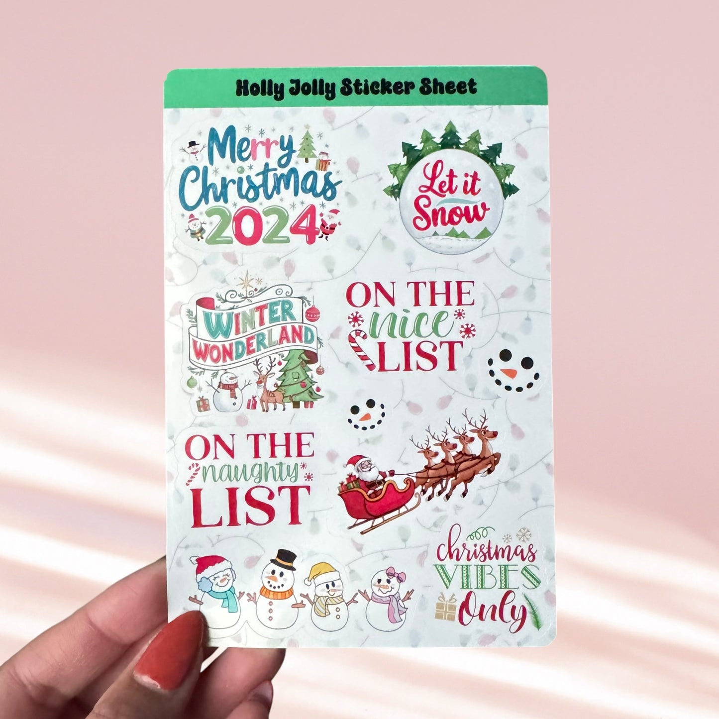 Holly Jolly Sticker Sheet