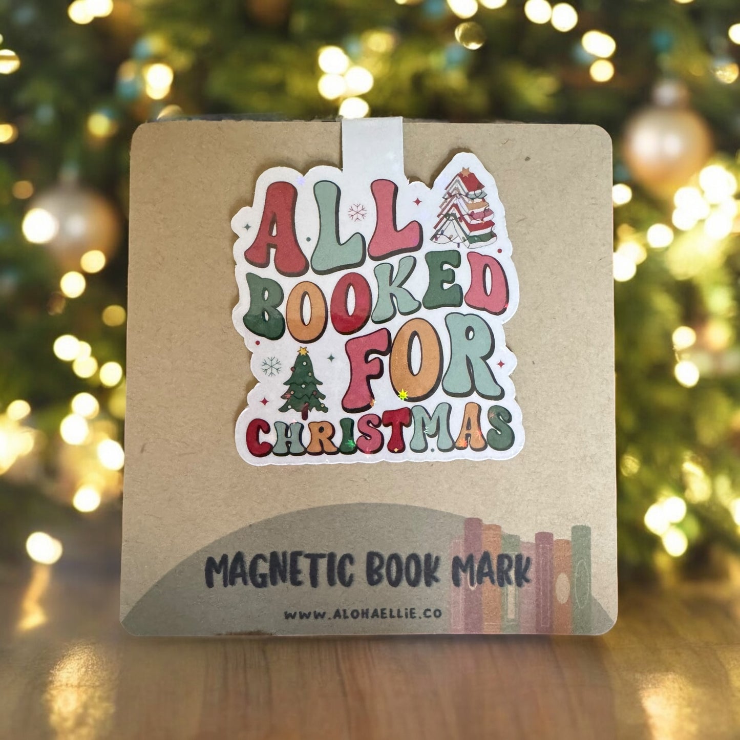 All Booked For Christmas Magnetic Bookmarks