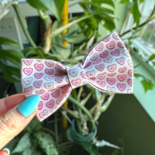 Heart Donuts Pet Bow Tie