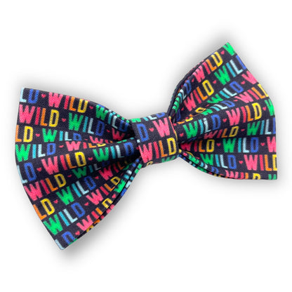 Black WILD Pet Bow Tie