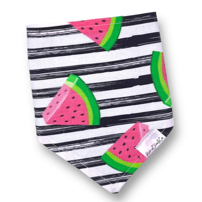 Watermelon Stripes Reversible Pet Bandana