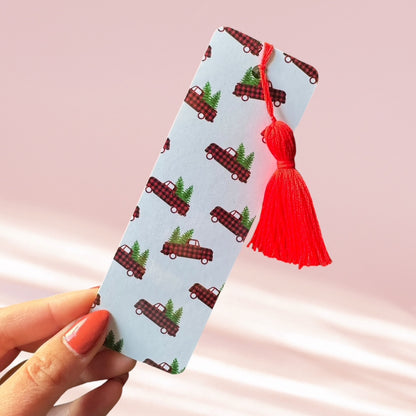 Christmas Red Trucks Bookmark