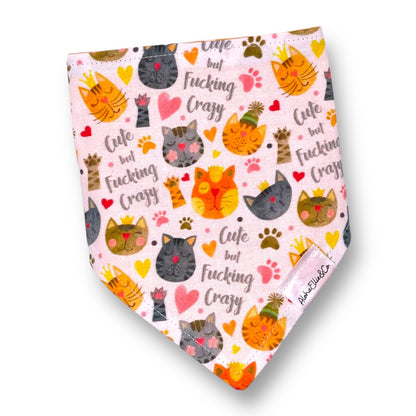 Cute but F*cking Crazy Reversible Pet Bandana