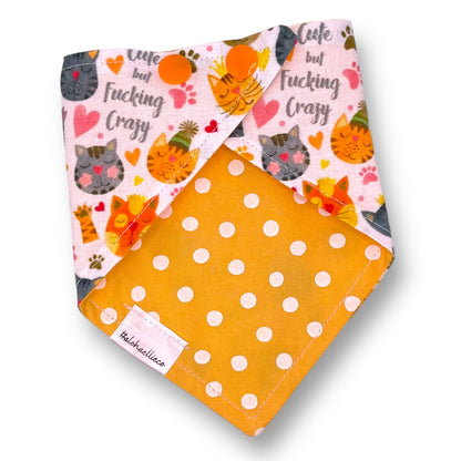 Cute but F*cking Crazy Reversible Pet Bandana