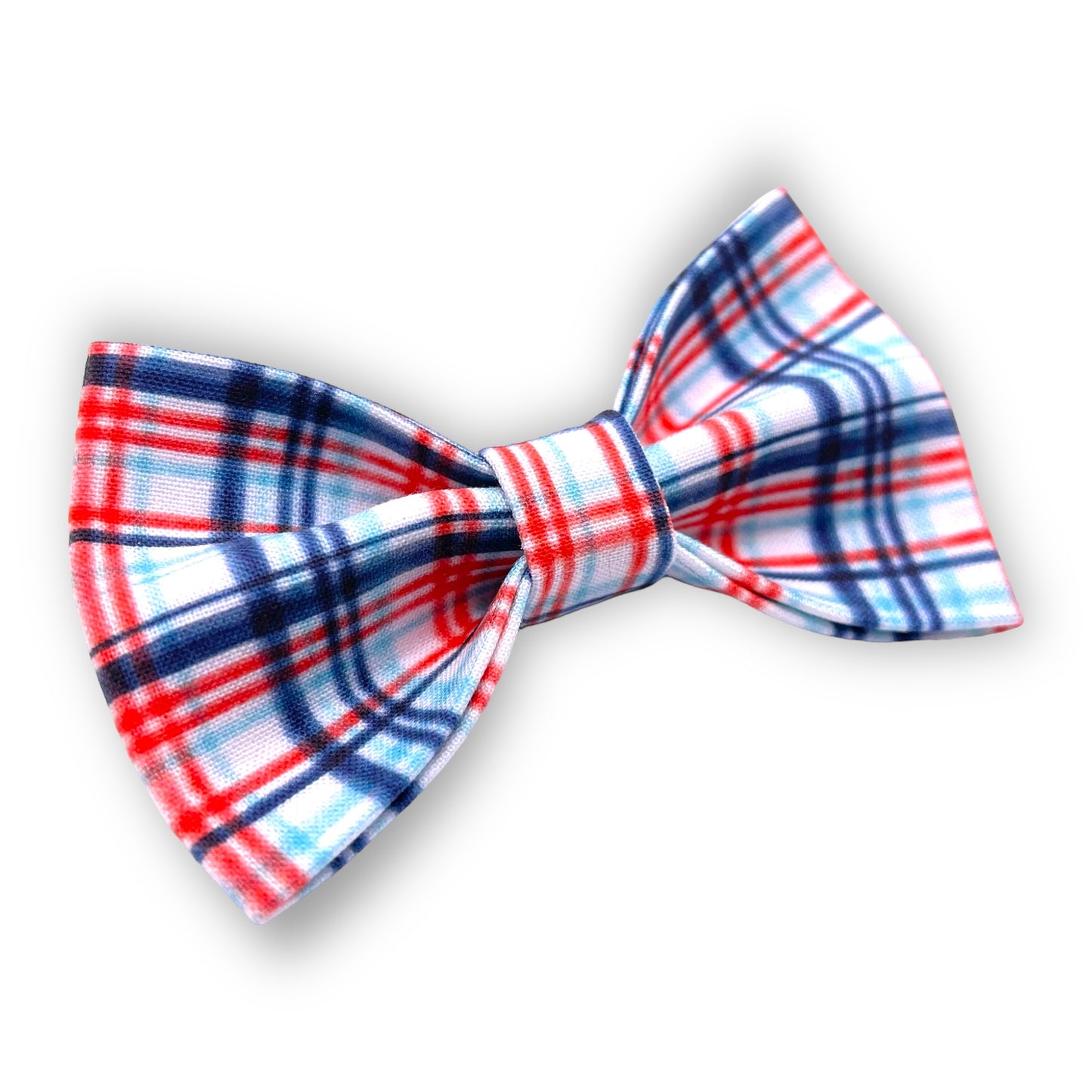 Patriotic Plaid Pet Bow Tie