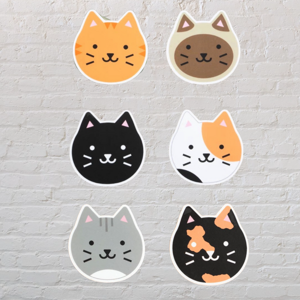 kitty face stickers